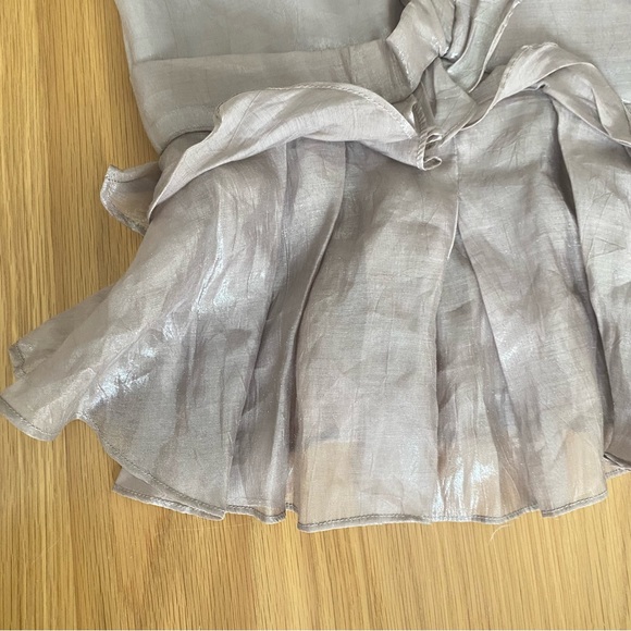 Super Lucy - Ruffle Grey Mettalic Corset - Size 36 / S - Picture 4 of 7